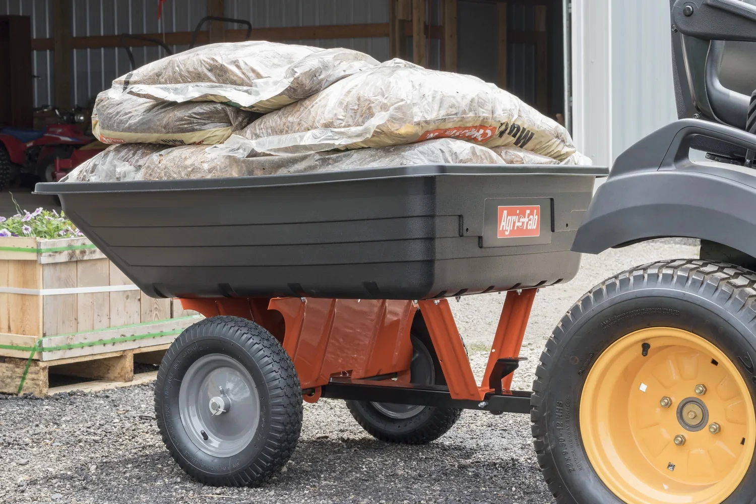 Agri-Fab, Inc. 10' Cubic Tow-Behind Poly Lawn and Garden Cart - Model # 45-0533