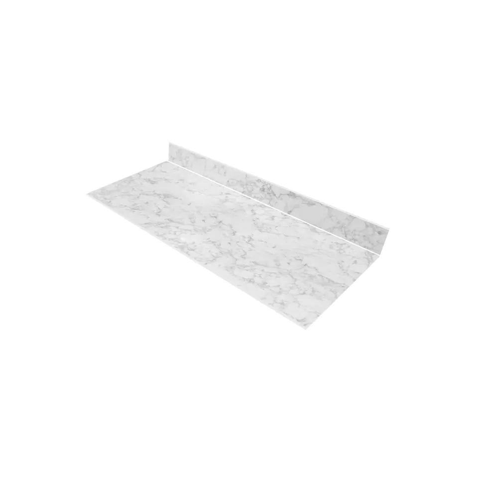 THINSCAPE 4 ft. L x 25 in. D Engineered Composite Countertop in Volakas Marble with Satin Finish