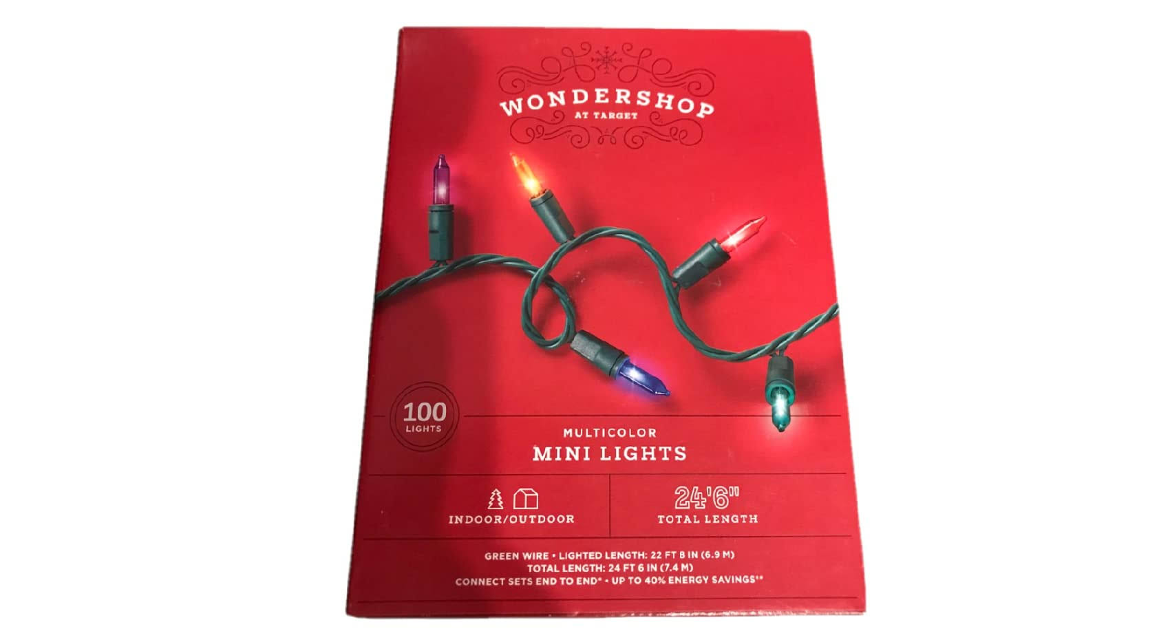 Wondershop 100ct Christmas Incandescent Mini String Lights Clear with White Wire