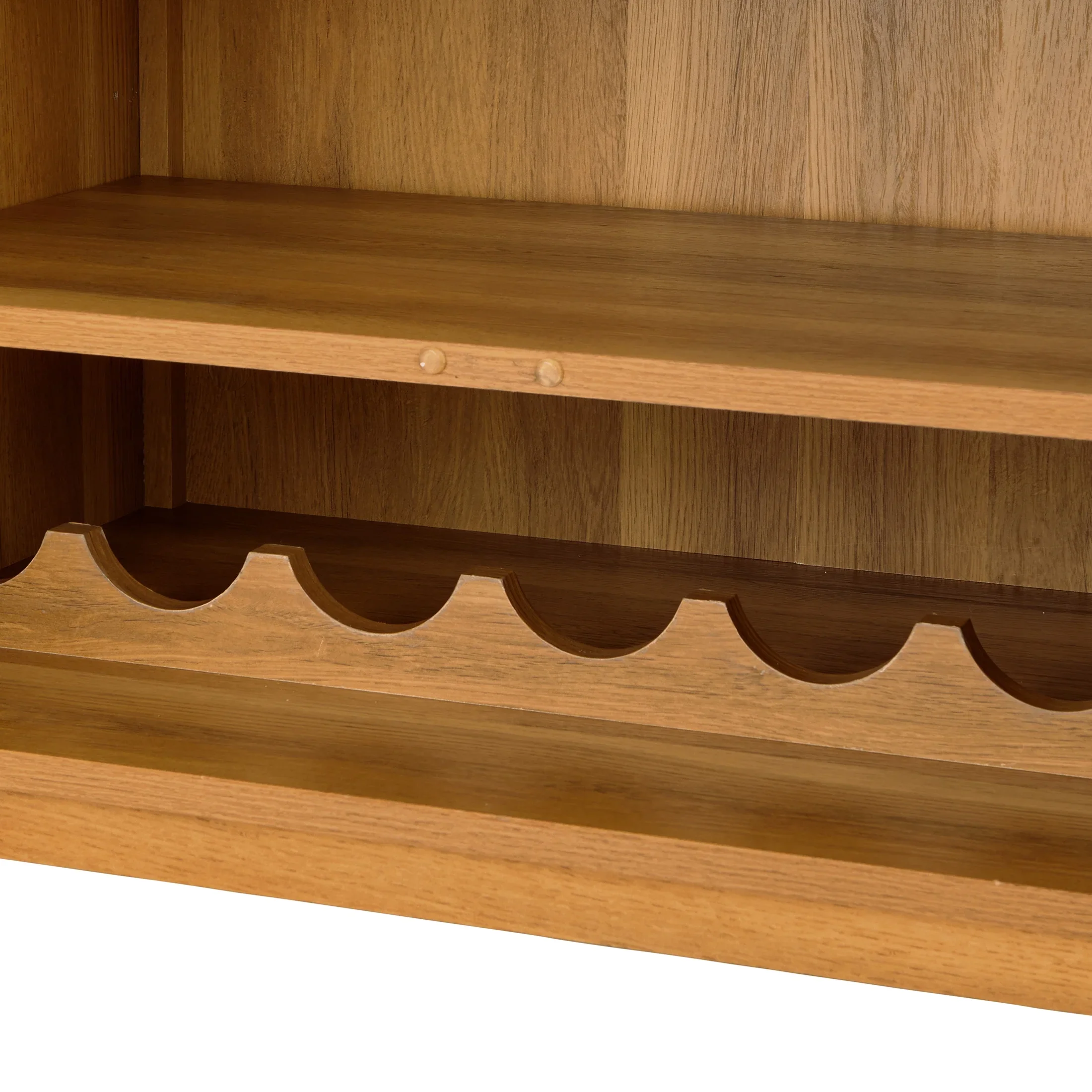 Better Homes & Gardens Springwood Caning Bar Cabinet, Light Honey Finish