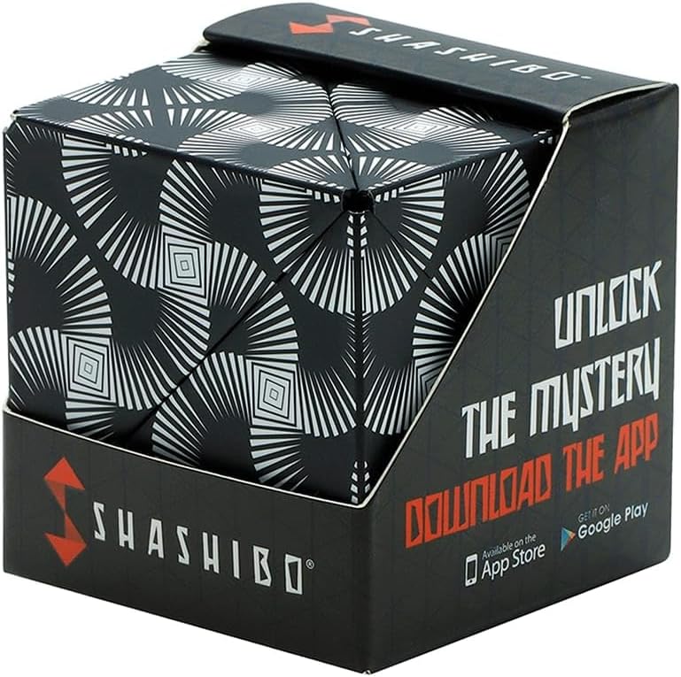 Shashibo Shape Shifting Box - Award-Winning STEM Fidget Toy with Ultra Strong Magnets - Puzzle Cube Transforms Into 100+ Shapes, Perfect Sensory Gift for Kids, Teens, and Adults (Spaced Out)