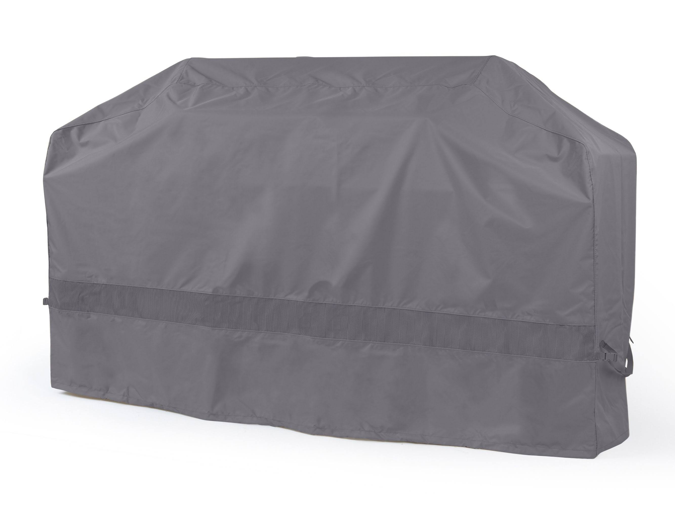 Covermates Island Grill Cover Weather Resistant POLYESTER, Adjustable Drawcord, Mesh Vent, Outdoor Protection-Charcoal, Size: 110W x 44D x 48H, Black