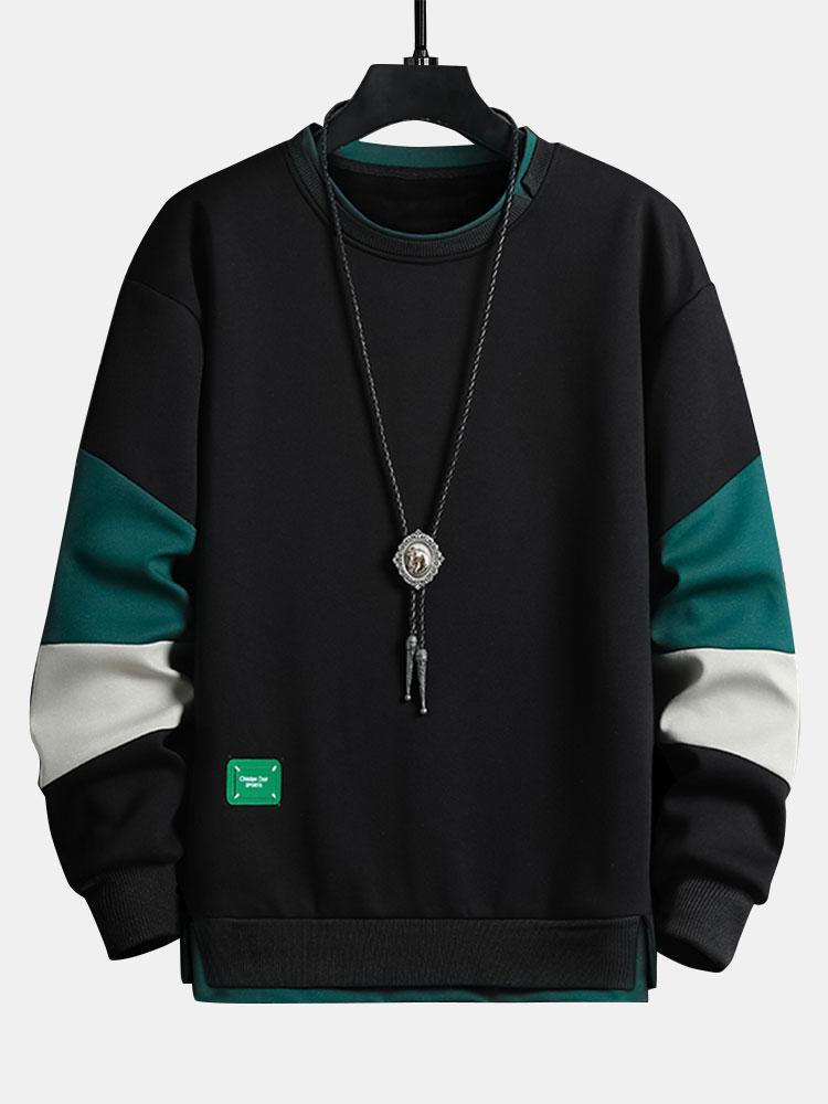 Sweat-shirt à blocs de couleur