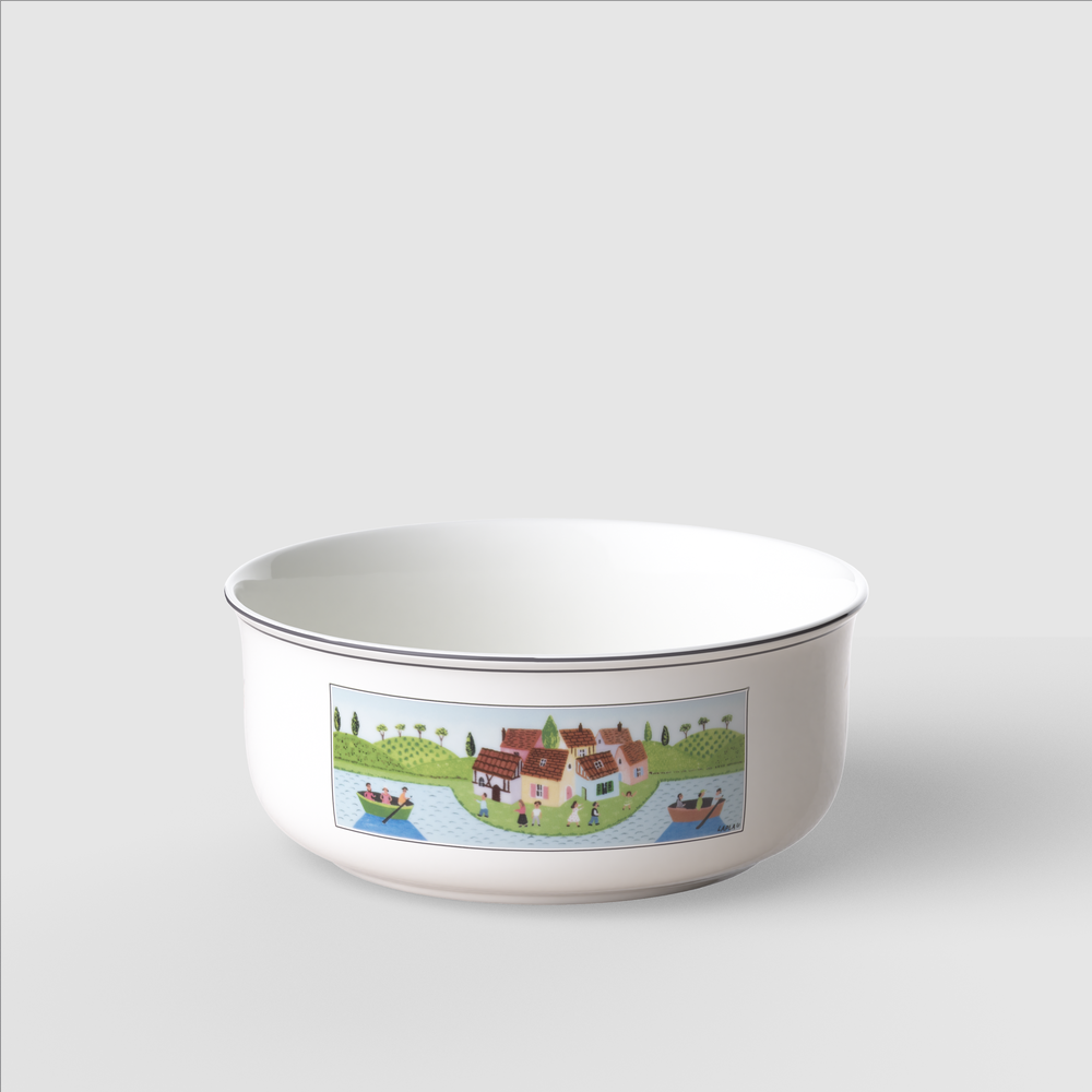 Design Naif Serving Bowl - Multi-colored, 50.8 oz, Premium Porcelain
