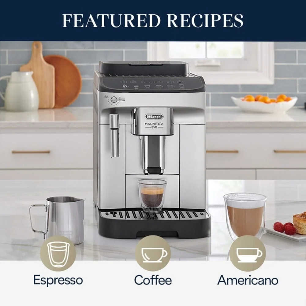 Magnifica Evo Automatic Espresso Coffee Machine, 6 Recipe ECAM29043SB - Image 7