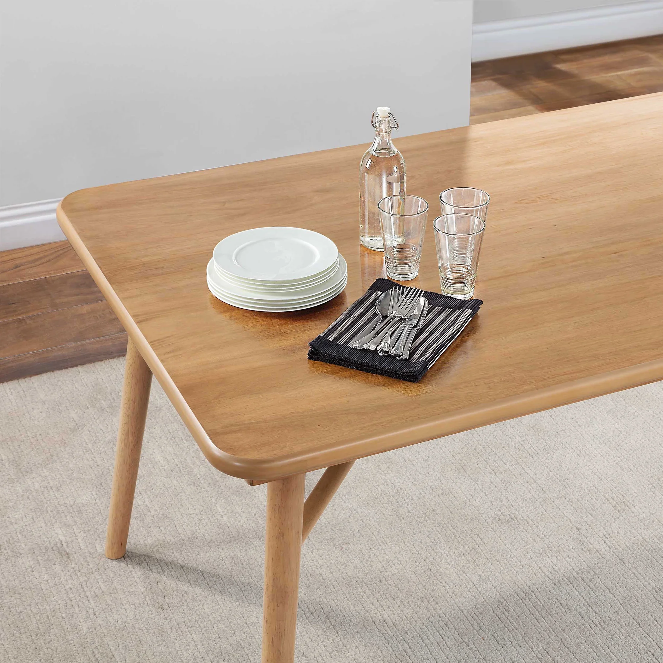 Better Homes & Gardens Springwood 59.5 Rectangle Dining Table, Natural Wood