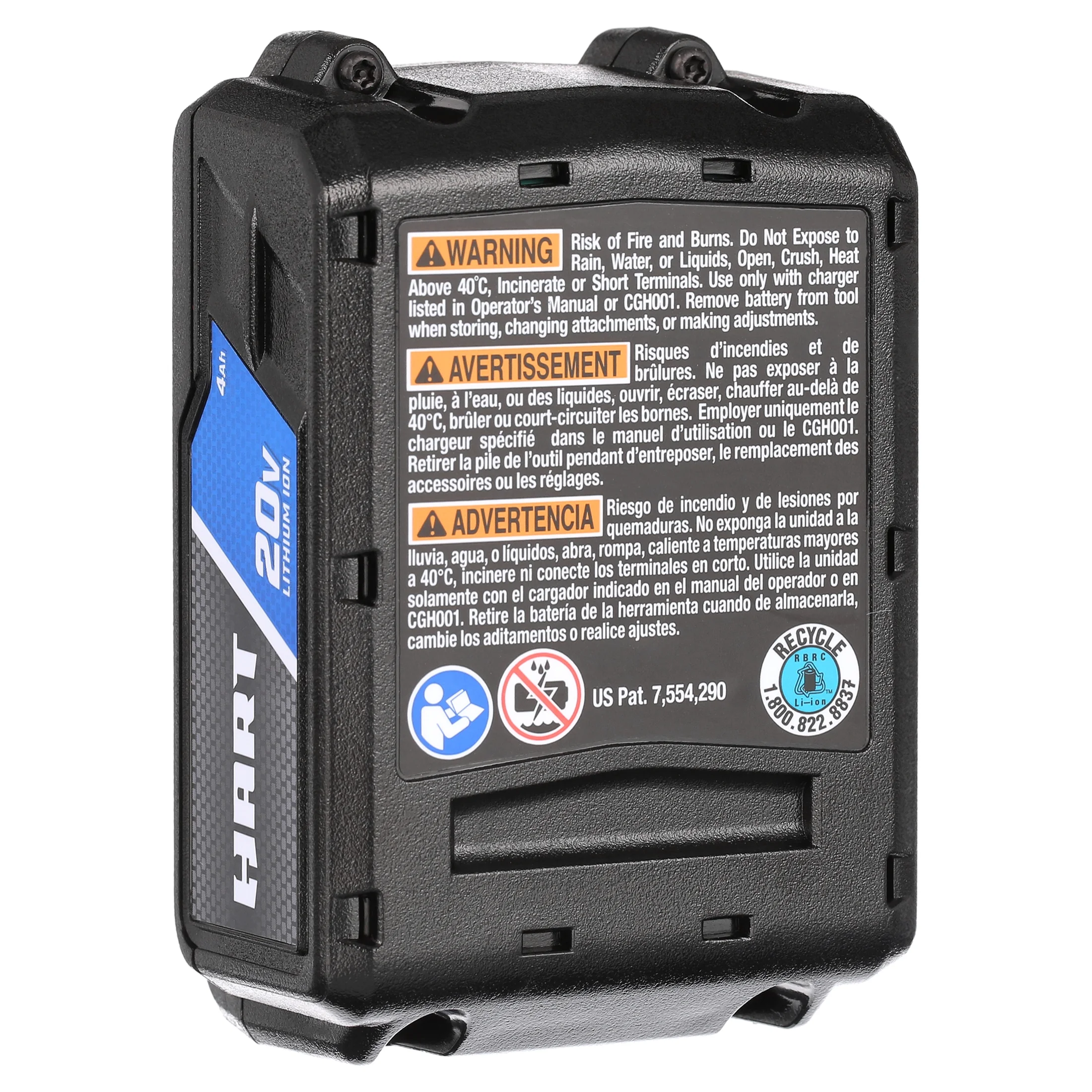 HART 20V Lithium - Ion 4.0ah Battery (Charger Not Included)