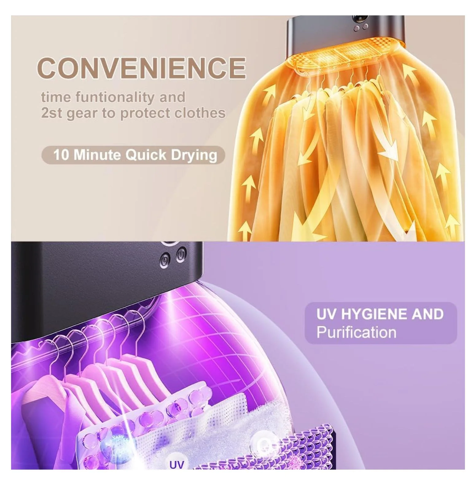 Portable Clothes Dryer Mini Clothes Dryer Save Space Folding Compact Dryer Machine With Dry Bag For Laundry Electric Portable Dryer For Camping ��Business Trip�� Travel ��Home And Apartment Grey - Image 6
