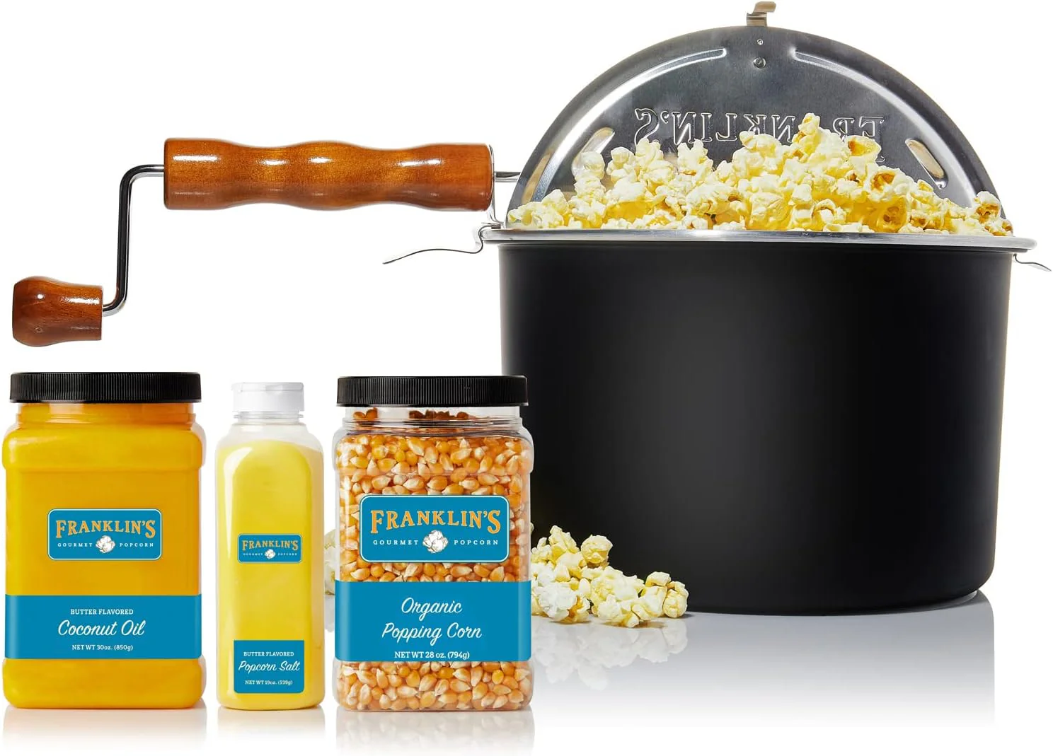 Popcorn Maker with FREE Organic Popcorn Kit - Delicious & Healthy Movie Theater Popcorn - Homemade Popcorn Machine Just Like the Movies