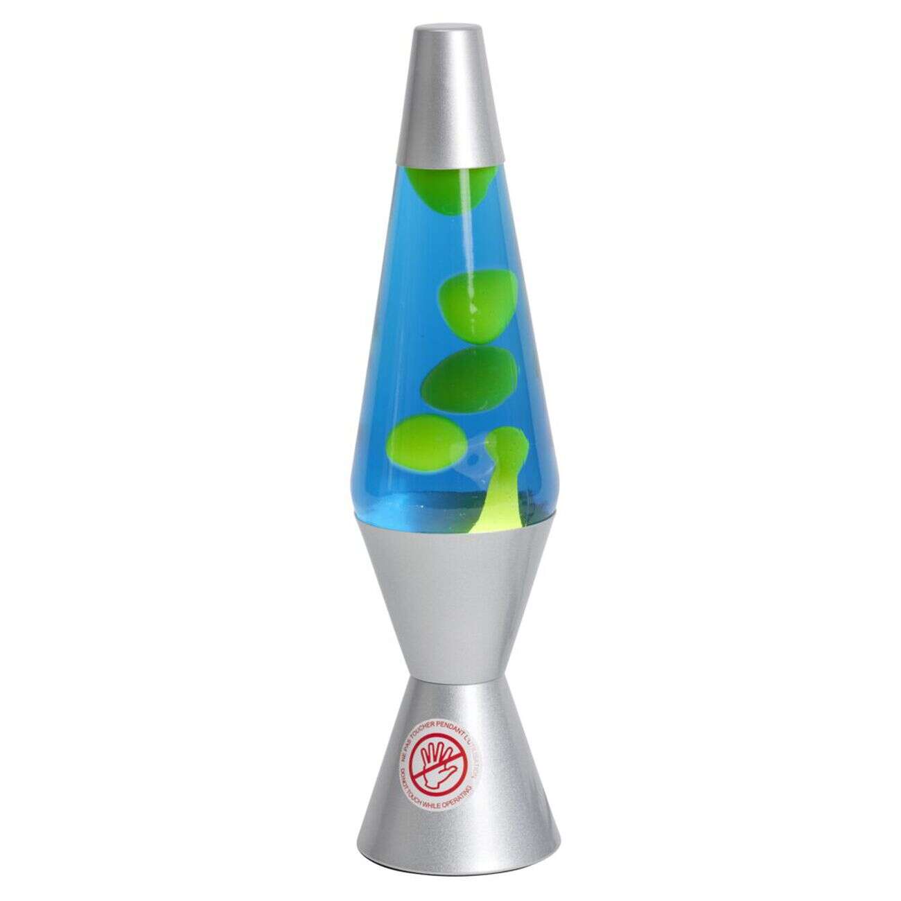 Lampe lave multicolore verre et métal Ø10xH36,5cm (2 modèles)