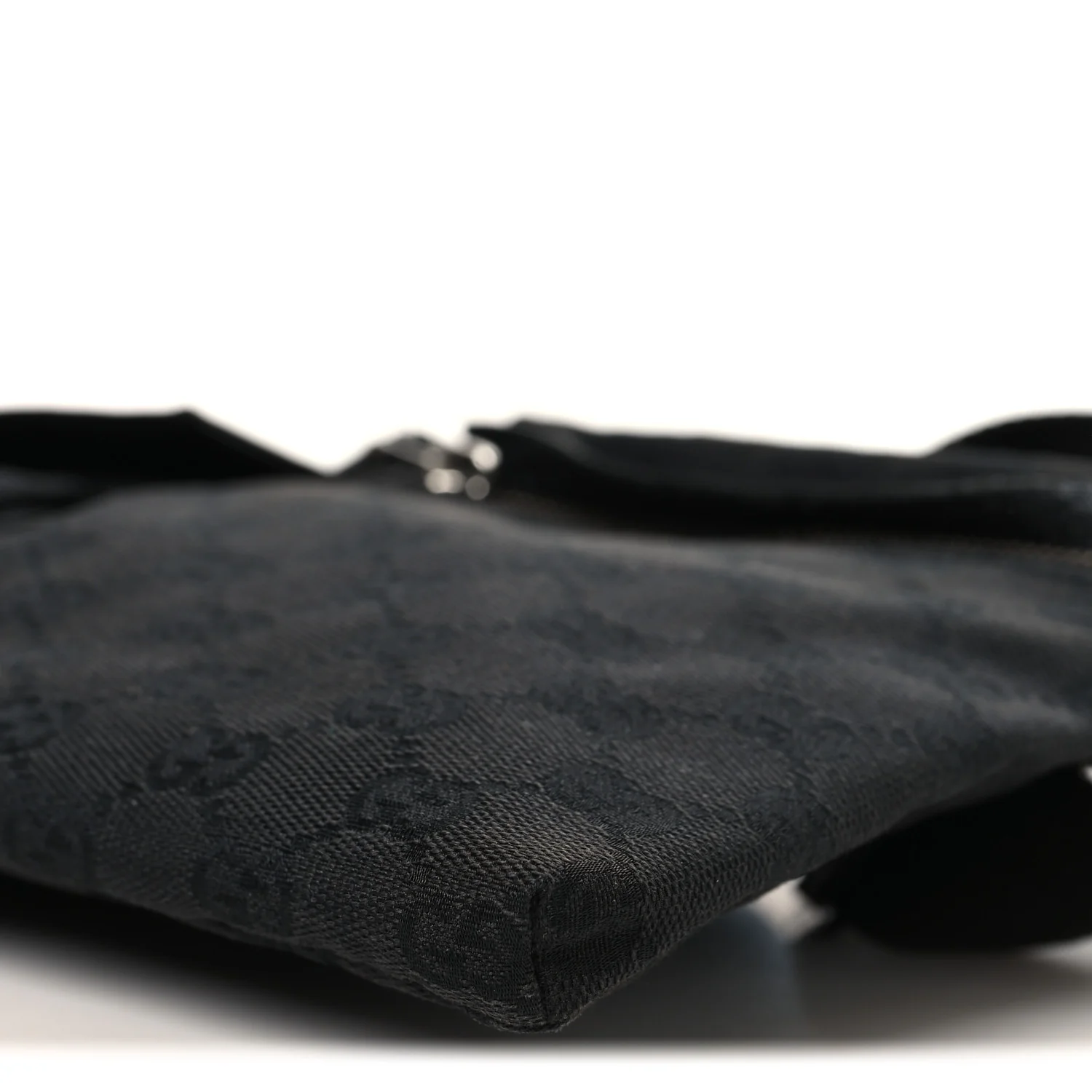 GG Monogram Double Pocket Belt Bag Black