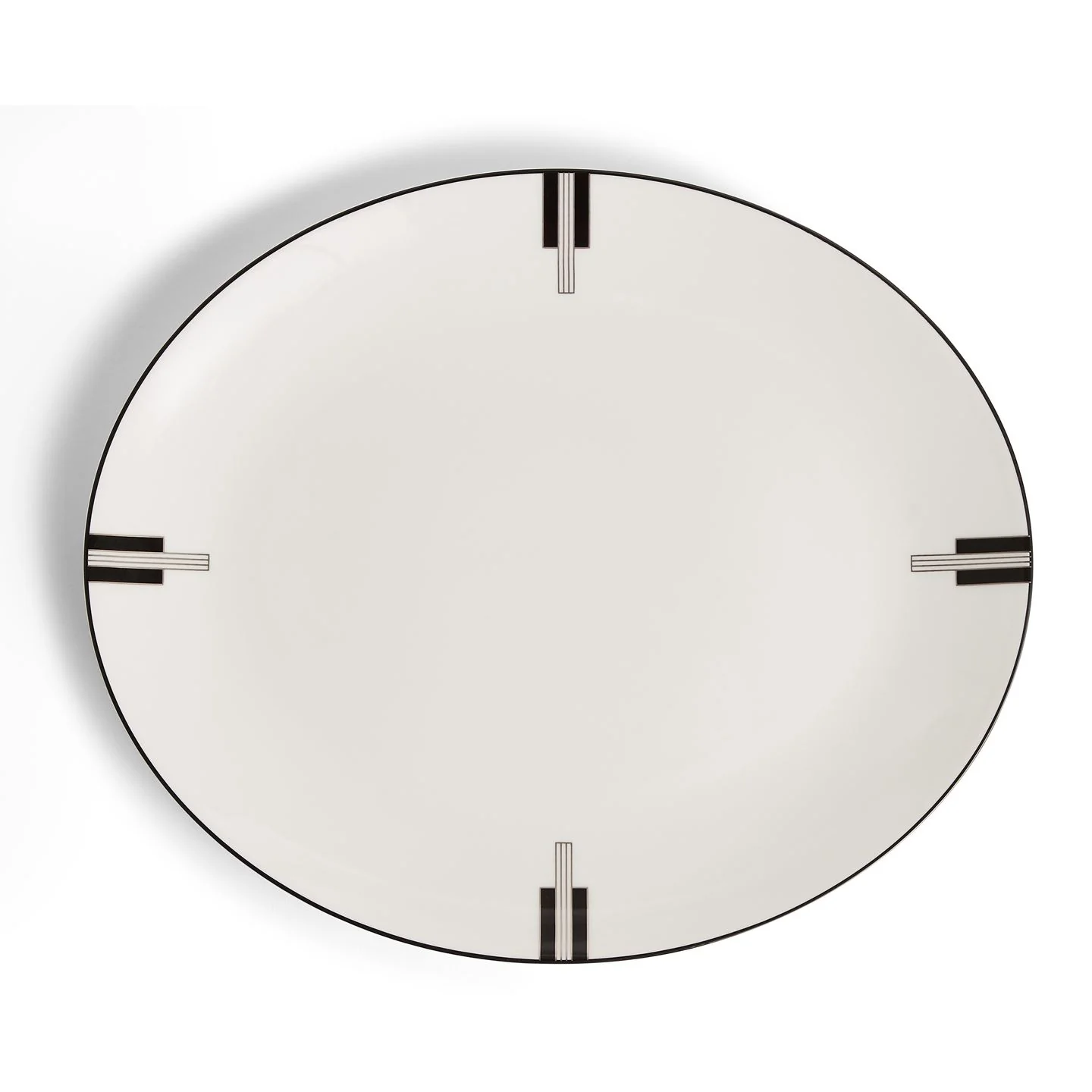 Vera Wang Luxe Graphite Oval Platter