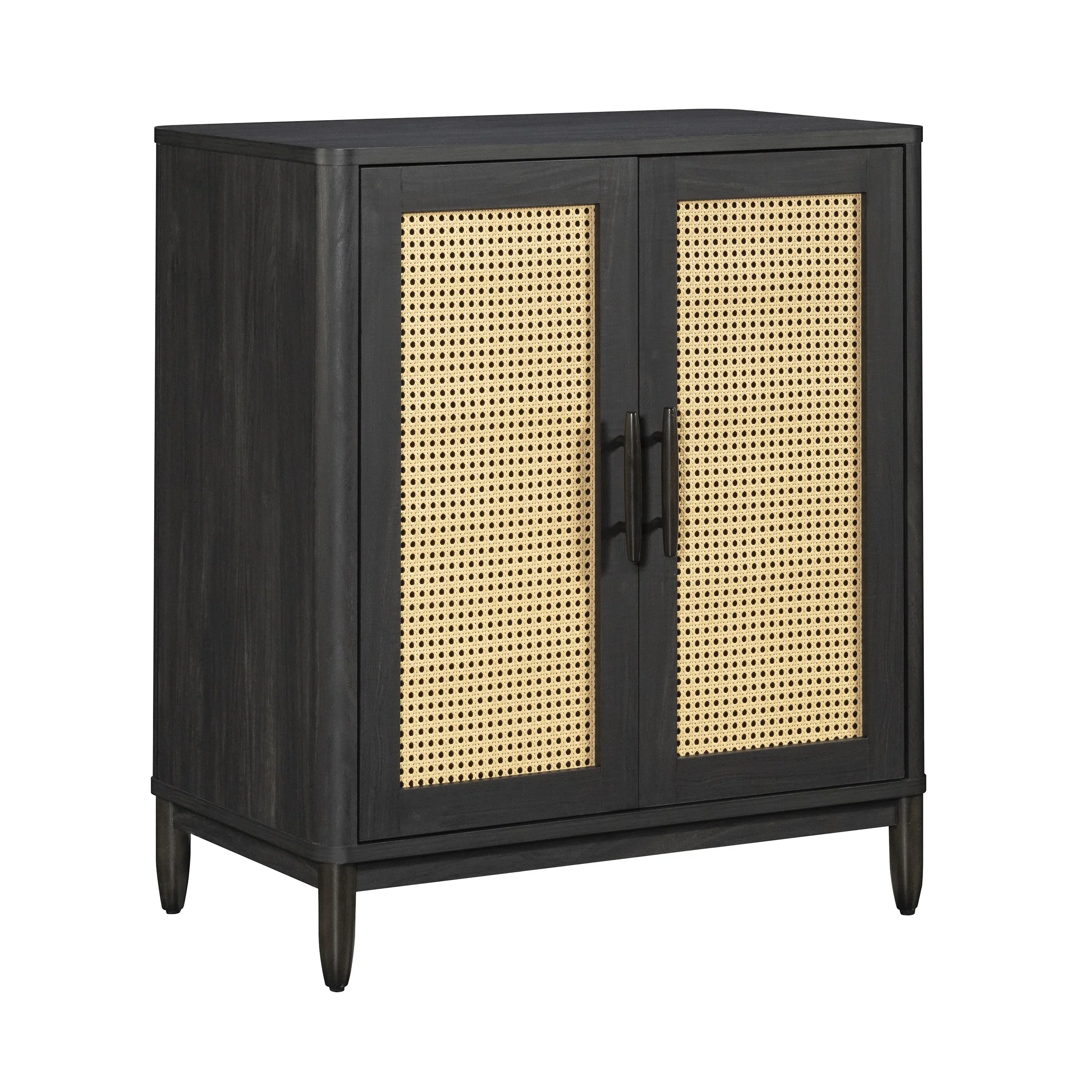 Better Homes & Gardens Springwood Caning Bar Cabinet, Light Honey Finish