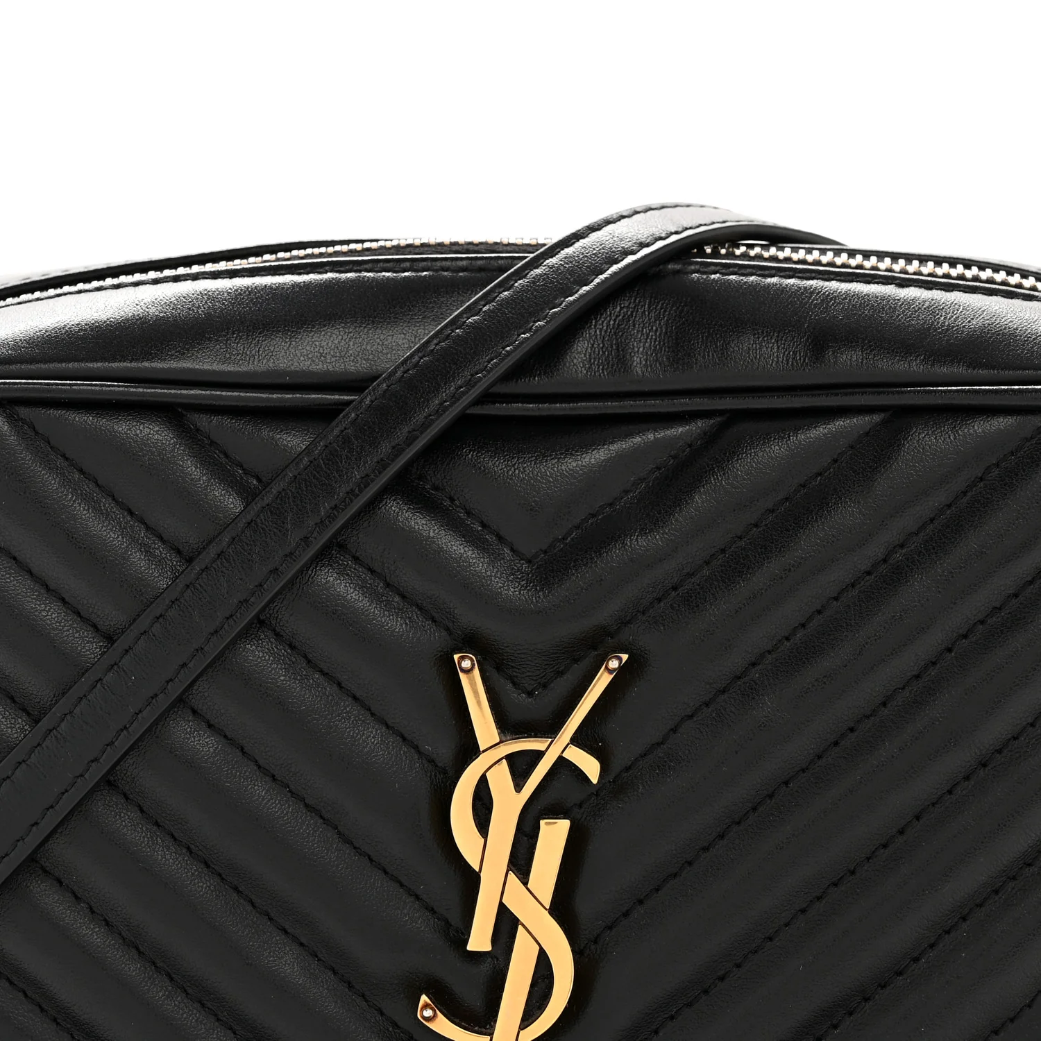 Calfskin Matelasse Monogram Lou Camera Bag Black