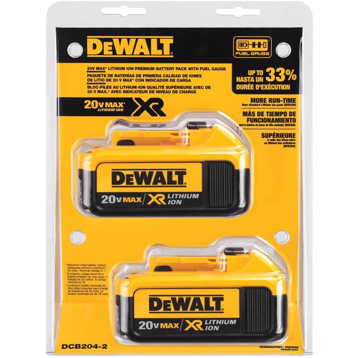 Dewalt Batteries, Lithium Ion, 4 AH, 2 Pack - 2 batteries