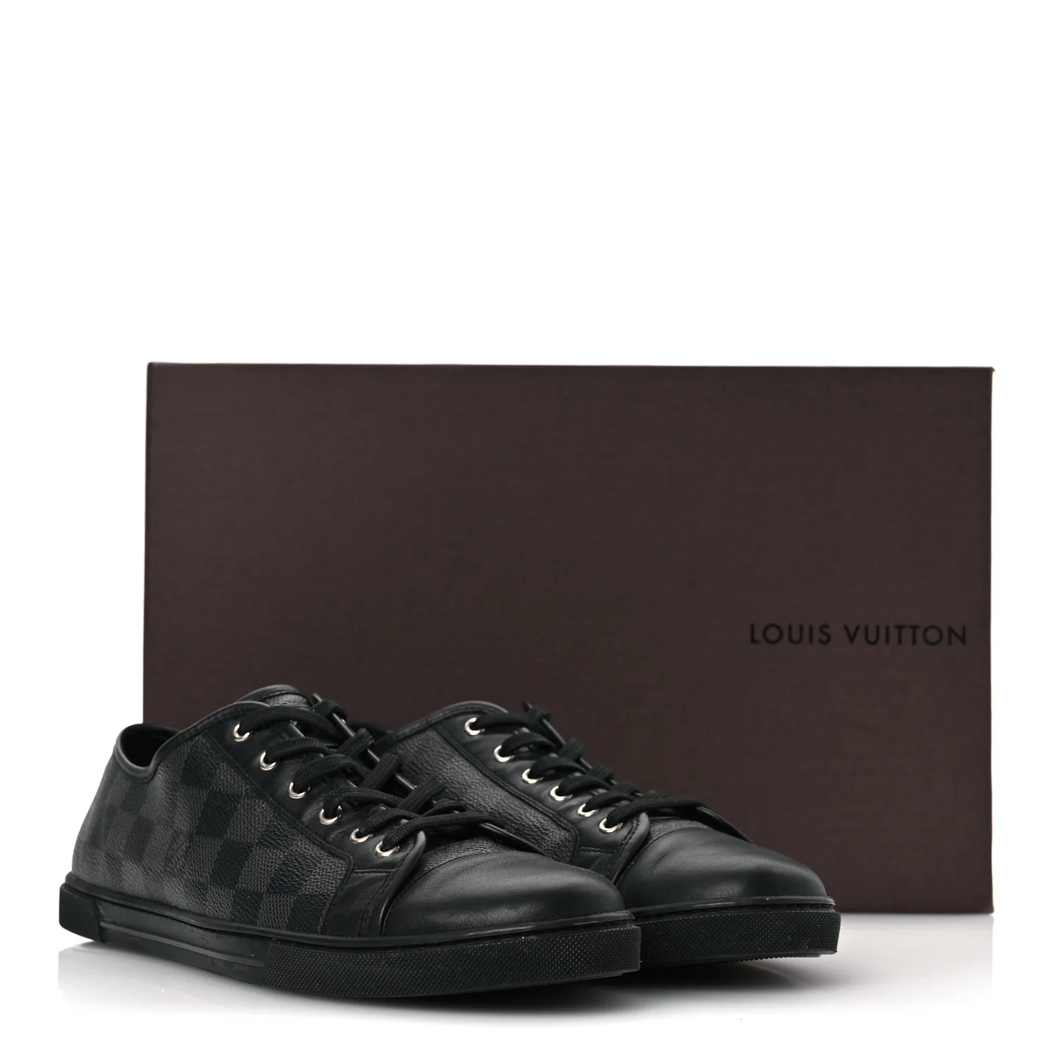 Calfskin Damier Graphite Sneakers 7.5