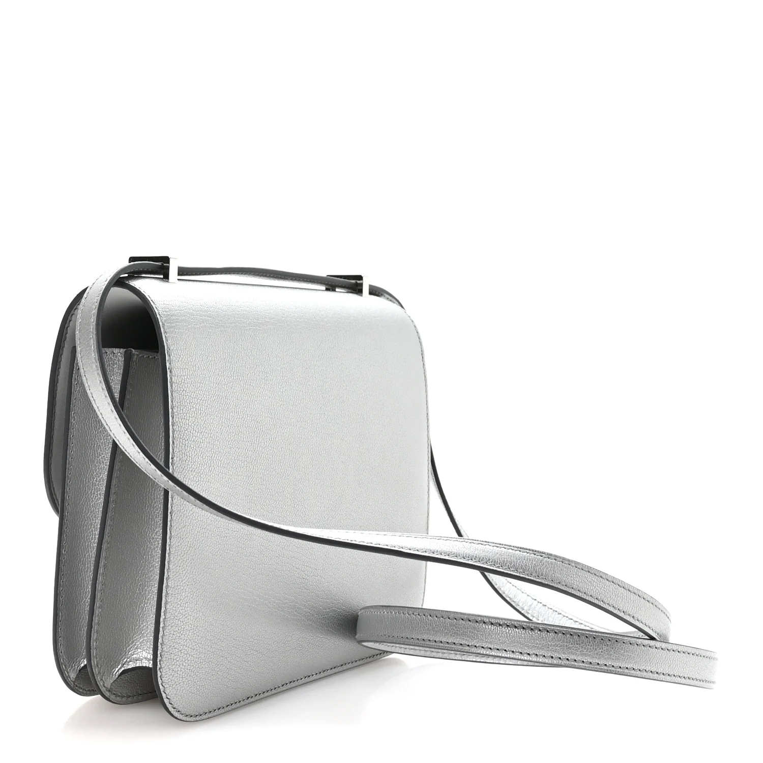Metallic Chevre Chamkilight Constance 18 Argent