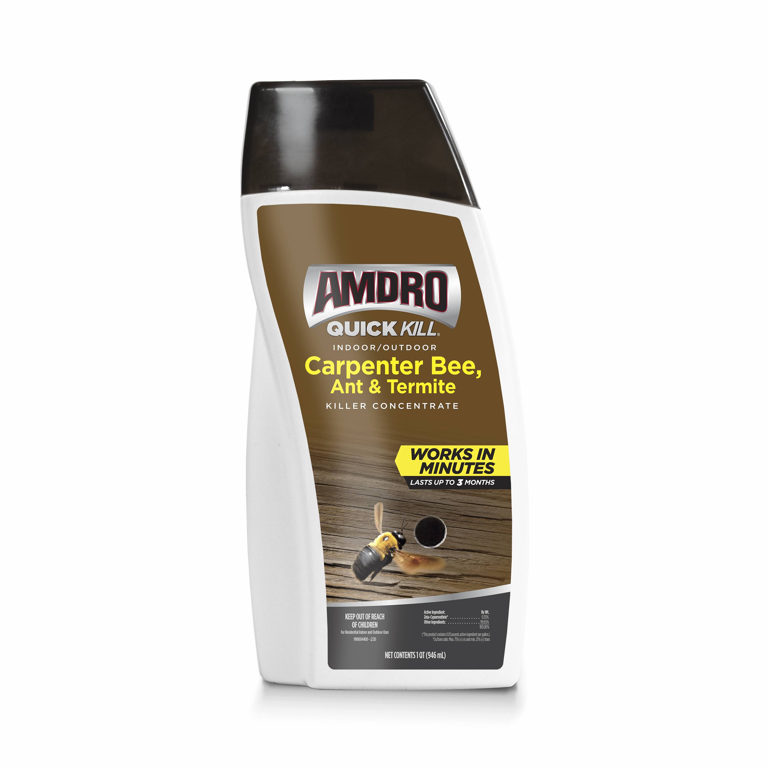 Amdro Quick Kill Carpenter Bee, Ant & Termite Killer Concentrate 32 oz