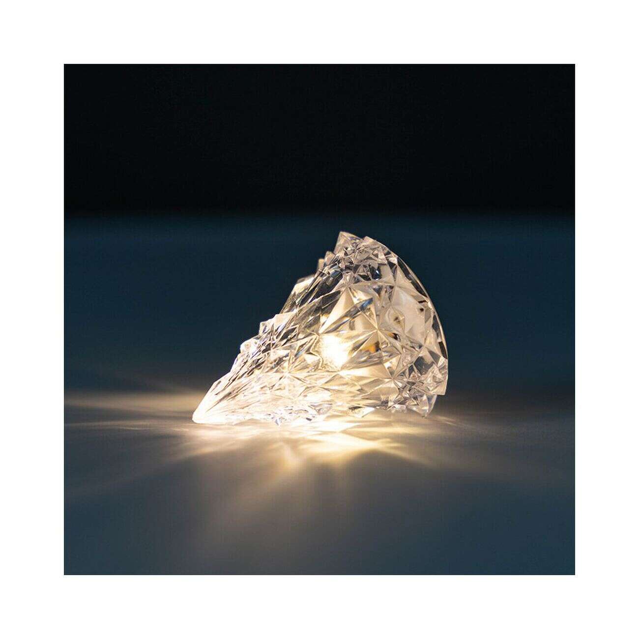 Mini sapin LED façon cristal Ø6xH8cm