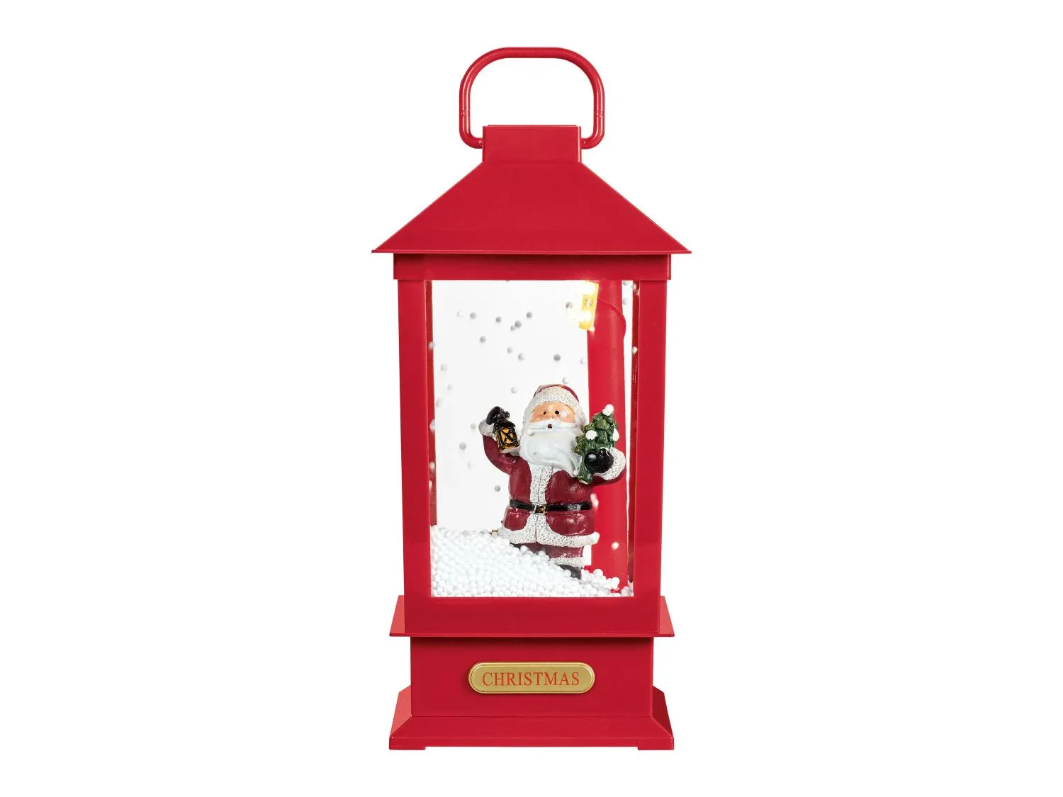 LIVARNO home Lanterne LED avec effet tempte de neige et musique