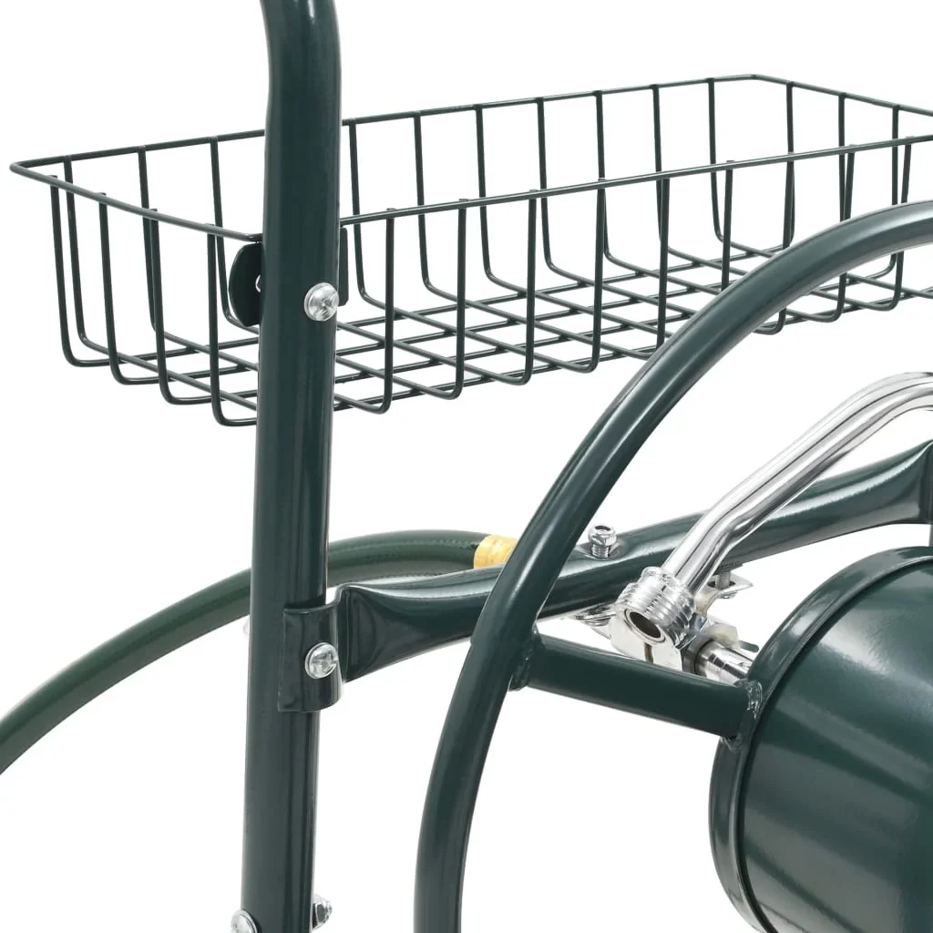 vidaXL Garden Hose Trolley with 1/2 Hose Connector 246.1' Steel
