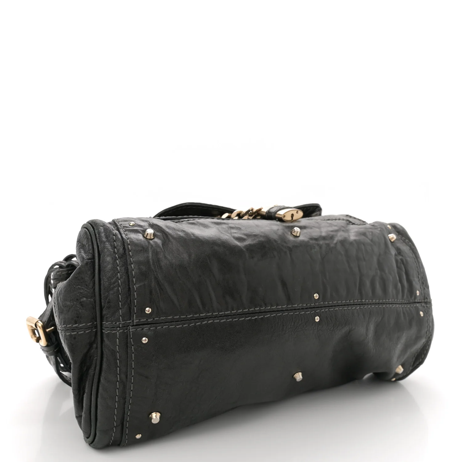 Calfskin Medium Paddington Capsule Satchel Bleu Nuit