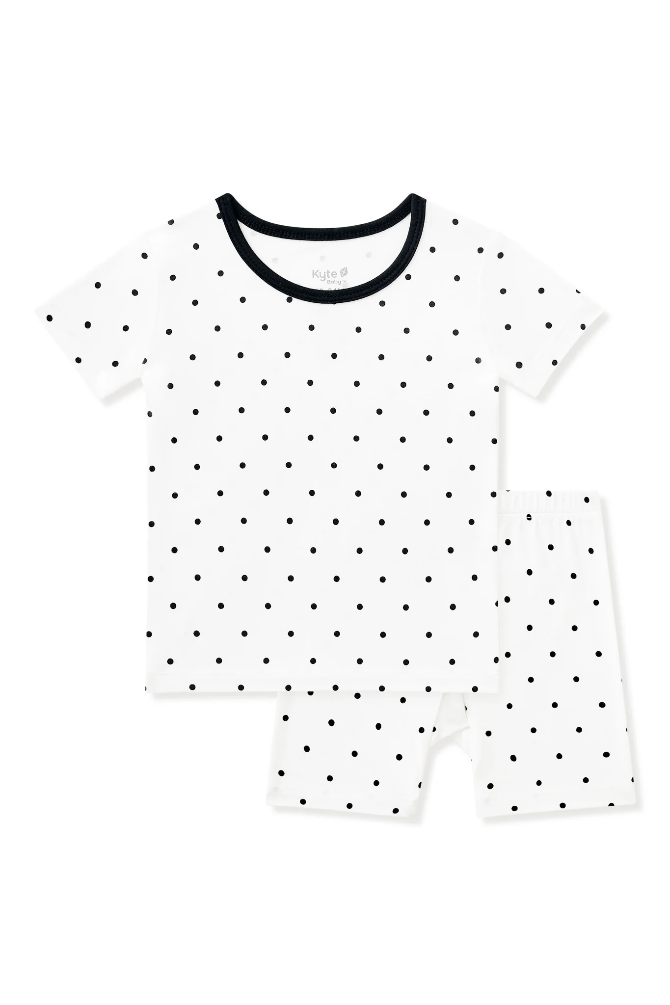 Short Sleeve Pajamas in Midnight Polka Dot