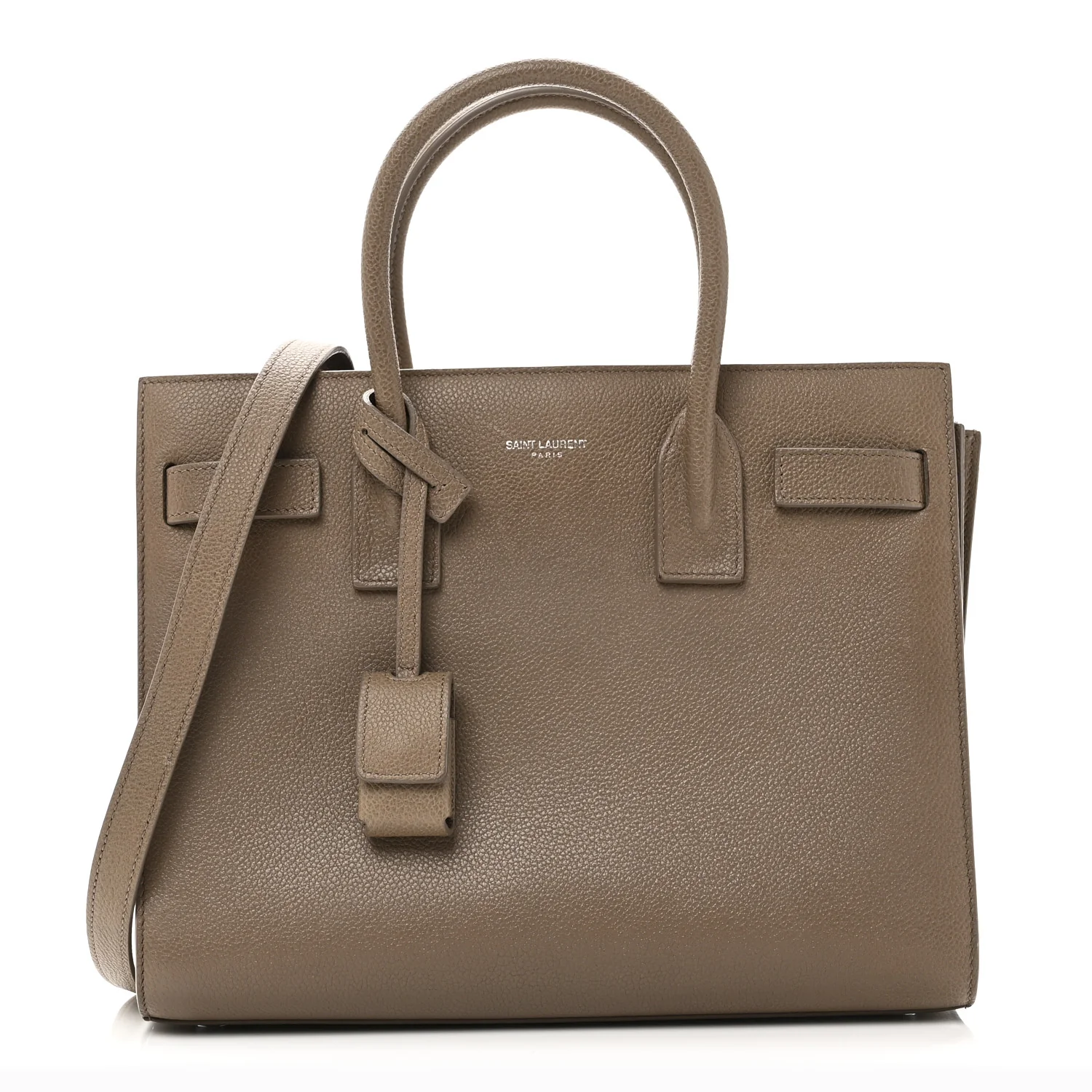 Grained Calfskin Baby Sac De Jour Taupe