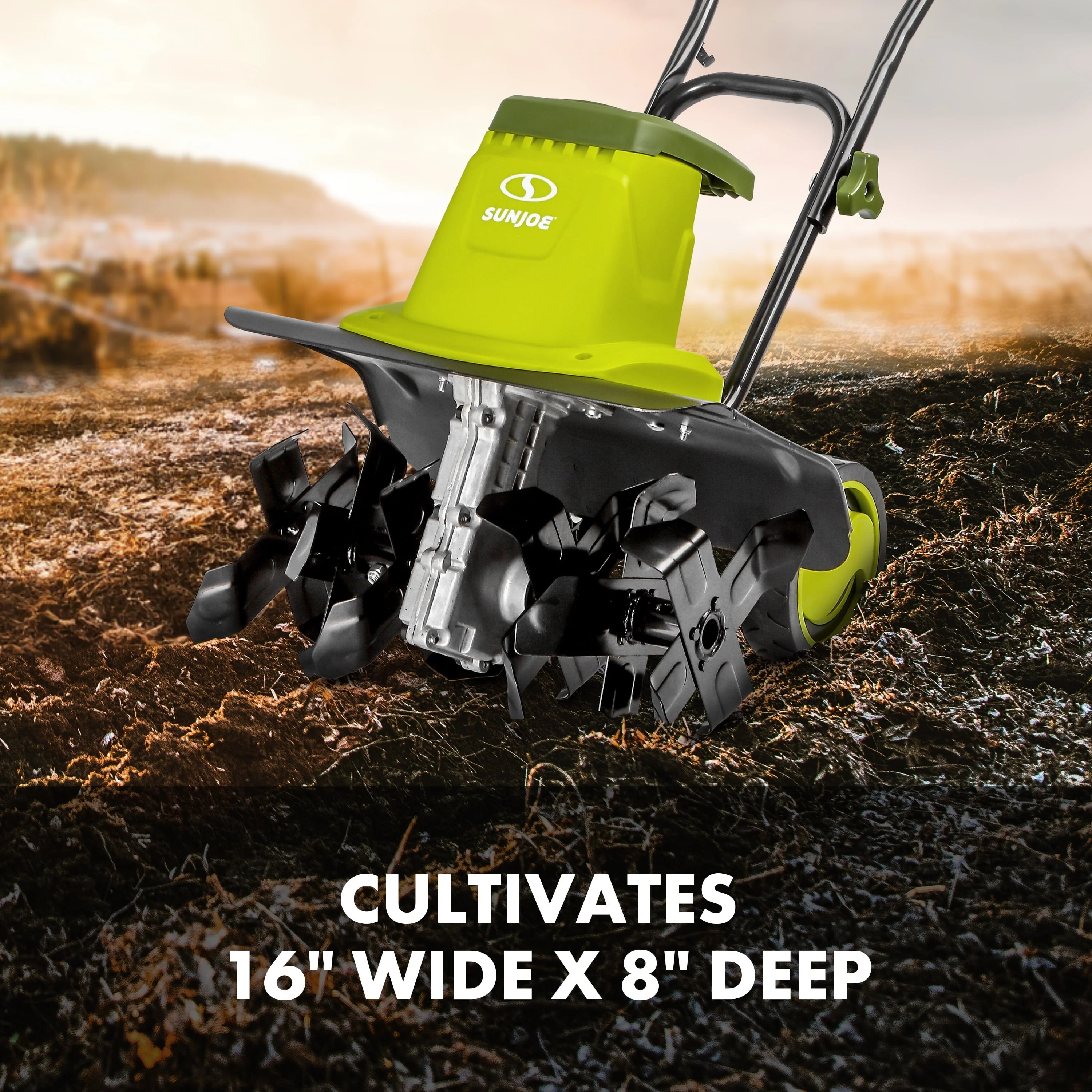 Sun Joe Electric 16 inch Garden Tiller + Cultivator, 12 Amp, 3 Position Image 8