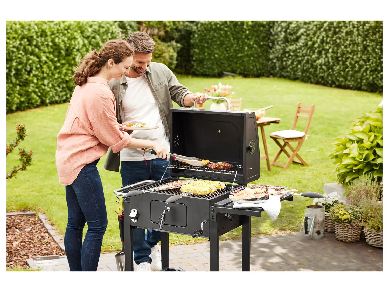 GRILLMEISTER Grille pour barbecue en acier inoxydable