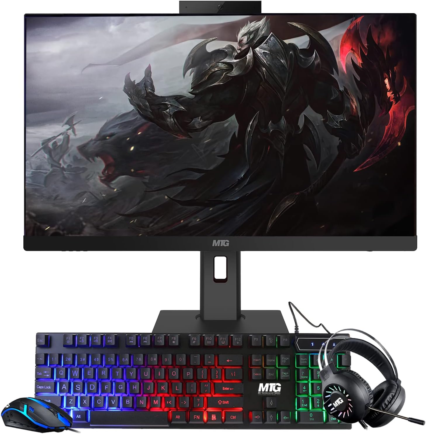 Gaming All in one PC 24 Inch FHD Touchscreen  MTG Yama  Intel Core i5 10th Gen  16GB RAM  1TB NVME  AMD RX 550 4GB DDR5 Graphics  Webcam  DVD RW  RGB Combo  Windows 11 Home