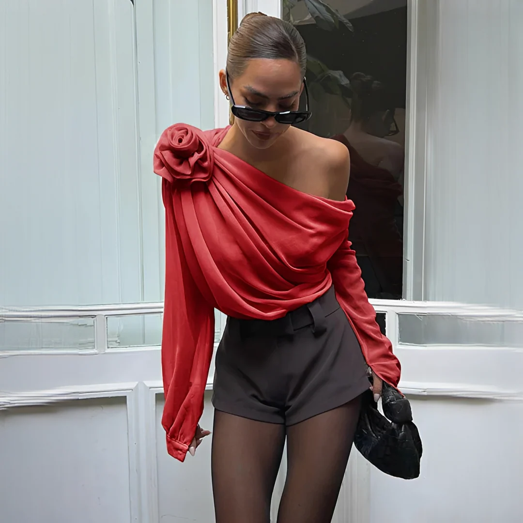 Ellise - Blouse stylée à coupe asymétrique