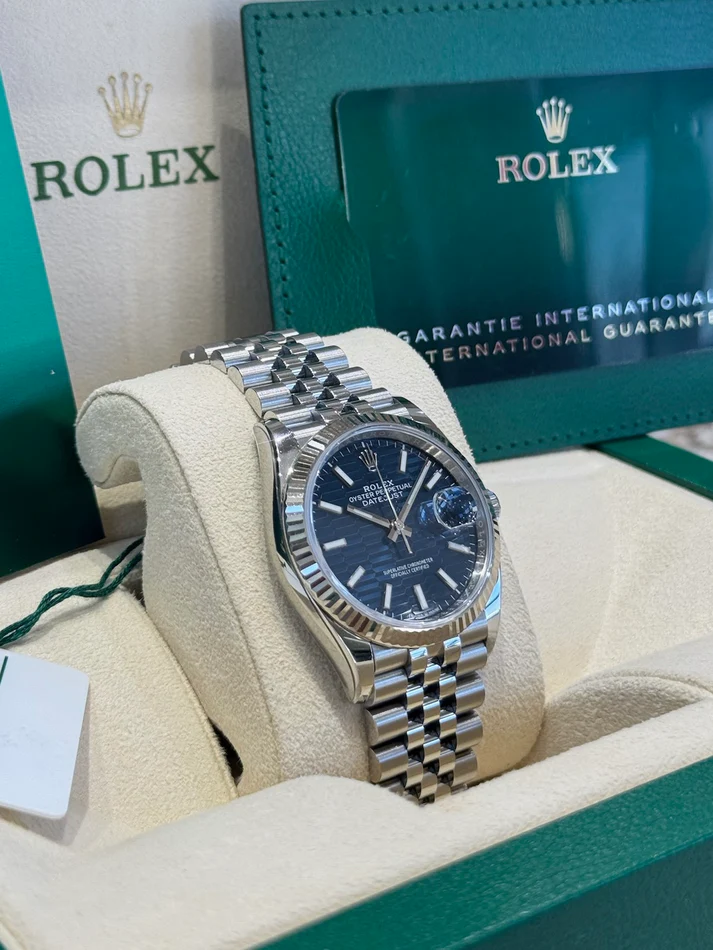 [Super Clone]RLX  Datejust 36mm 126234-0049 Blue Fluted Motif Dial Jubilee Bracelet