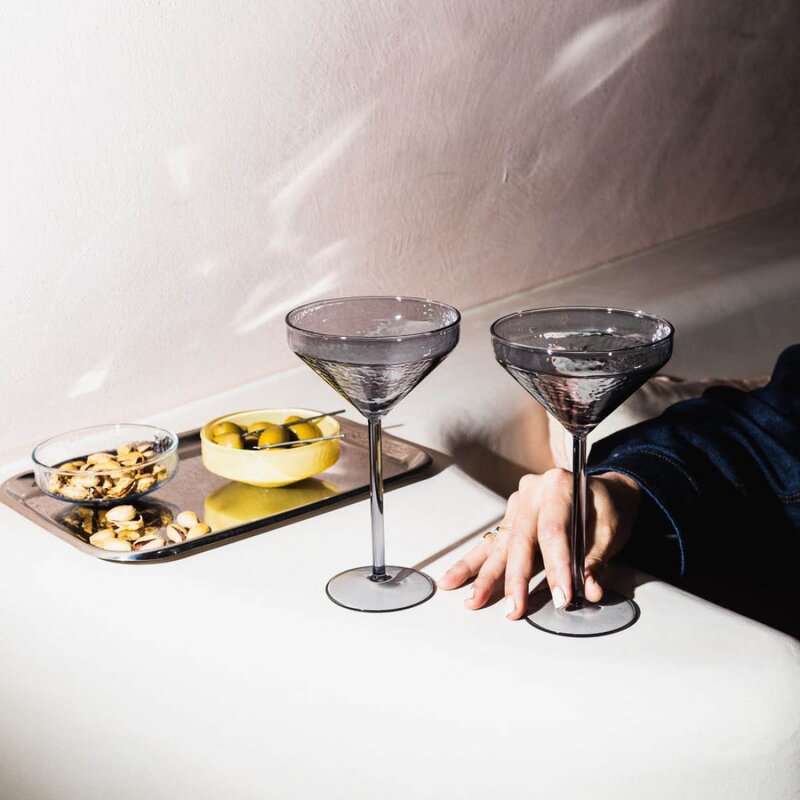 Claude cocktailglass 25 cl 2 stk grå