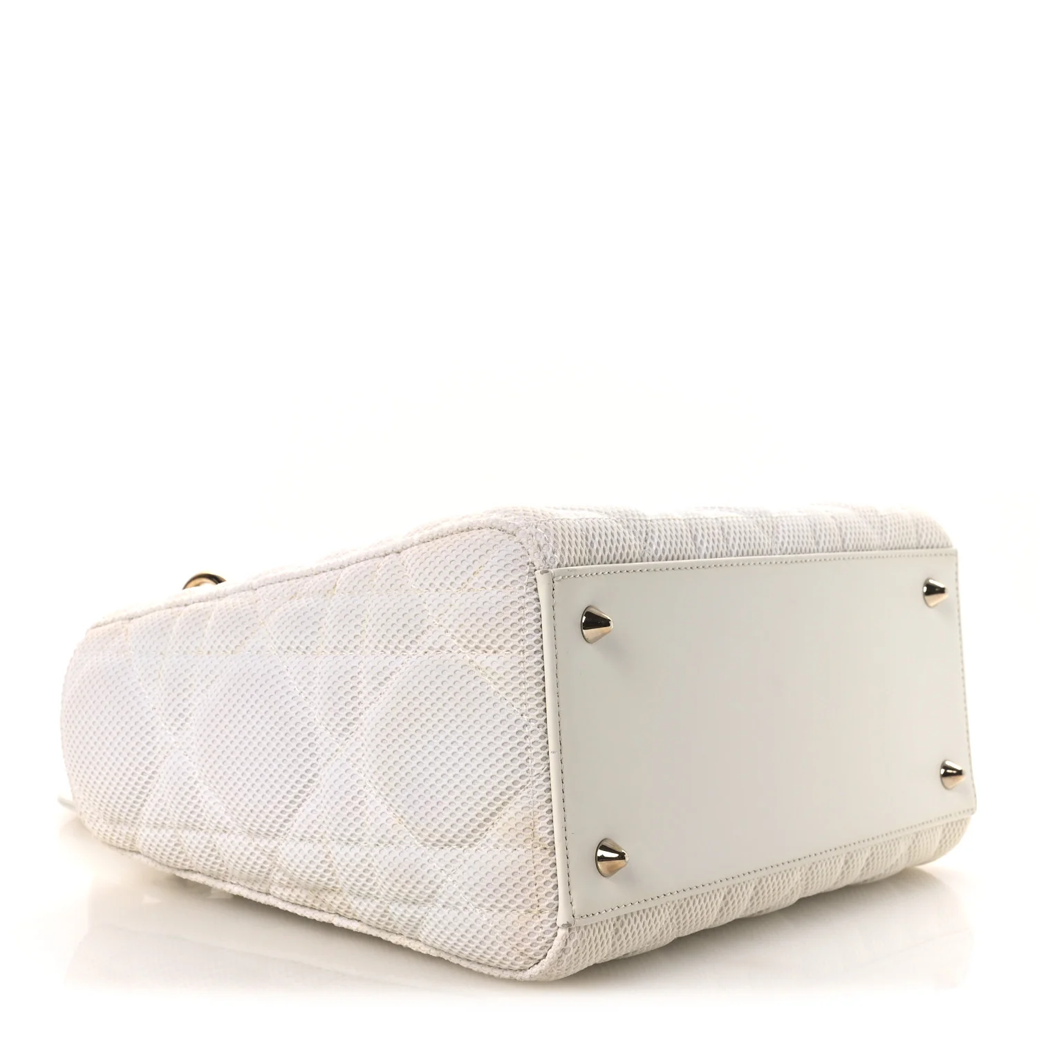 Macrocannage Technical Fabric Medium Lady Dior White
