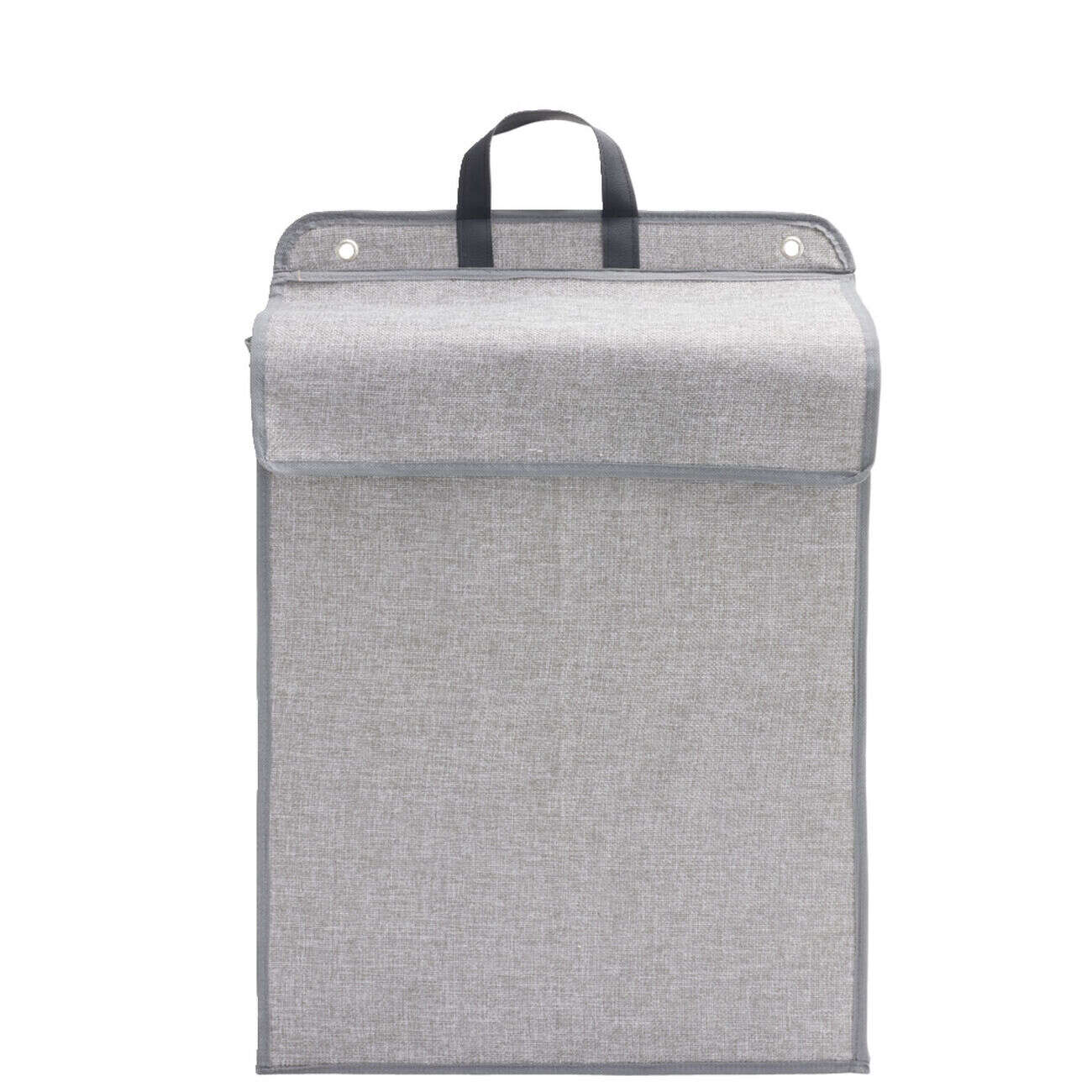 Panier à linge mural pliant tissé gris 40,5x15xH57cm