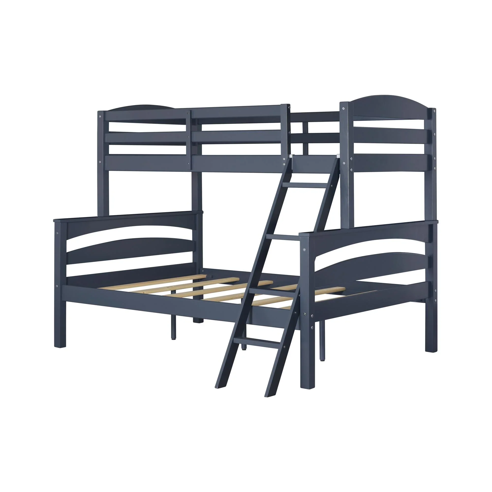 Better Homes & Gardens Leighton Kids' Convertible Twin-Over-Full Bunk Bed, Gray