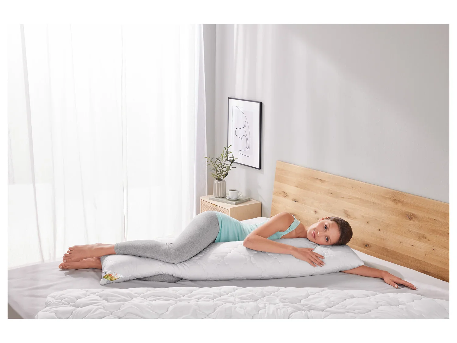 LIVARNO home Oreiller pour dormeur latral Polygiene, 40 x 145 cm