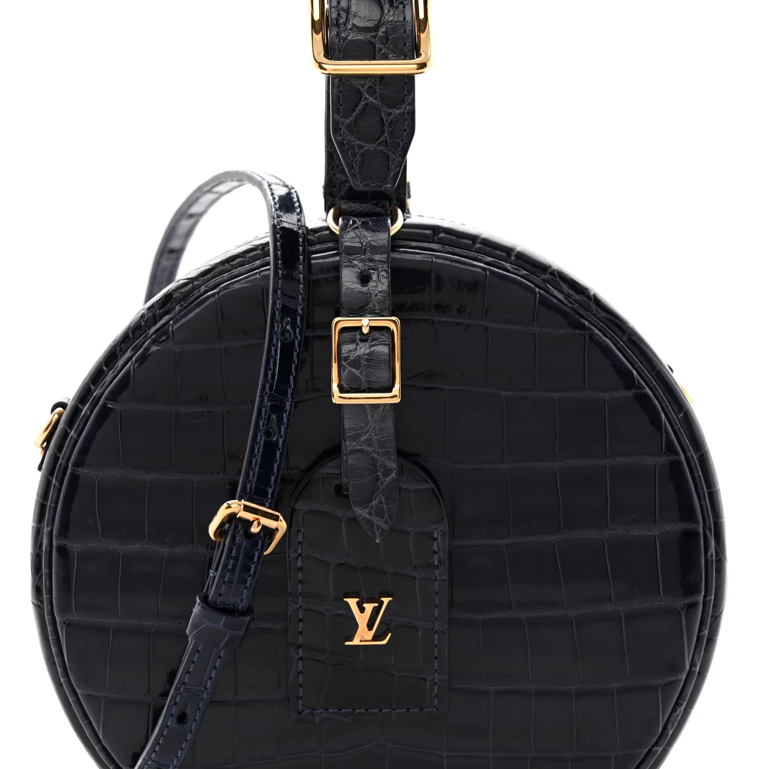 Crocodile Petite Boite Chapeau Navy
