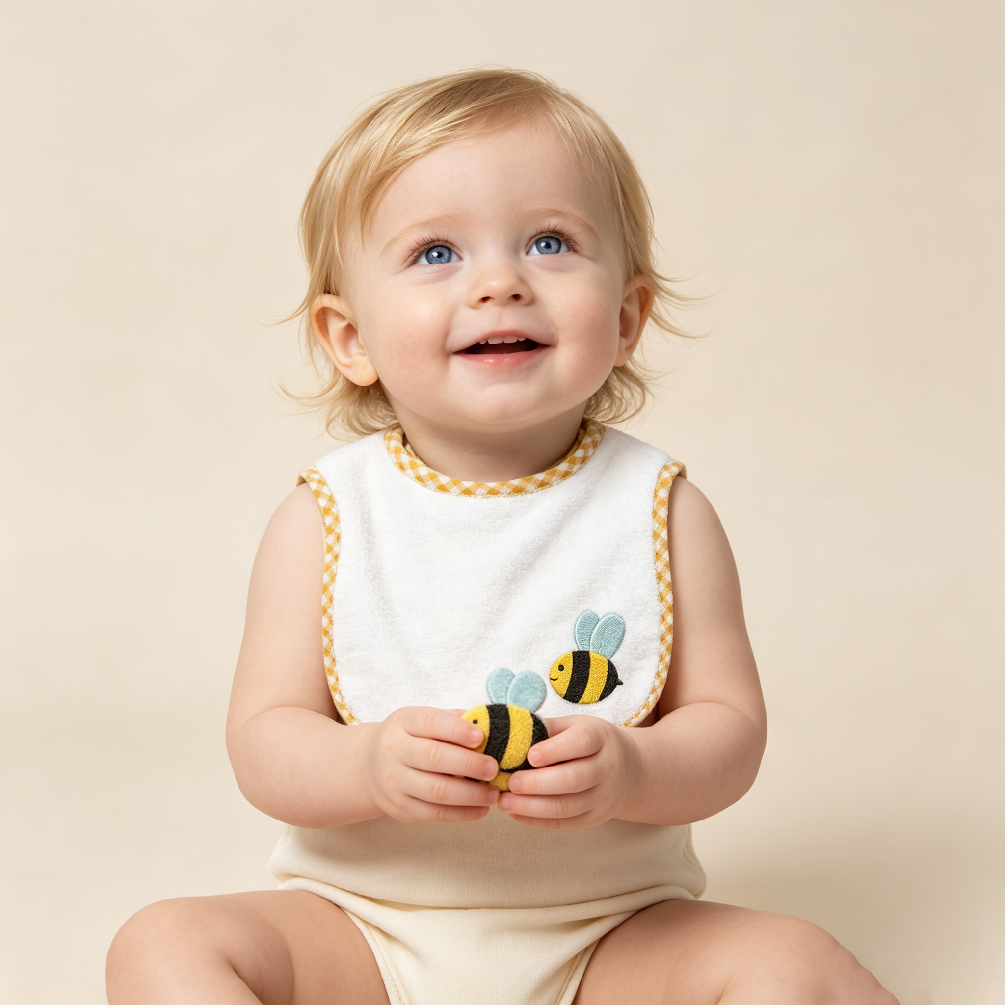 Multi Purpose Grid Trim Embroidery Rabbit Flower Terry Fabric Anti Spill Burp Apron Support Pattern Packing Baby Bibs