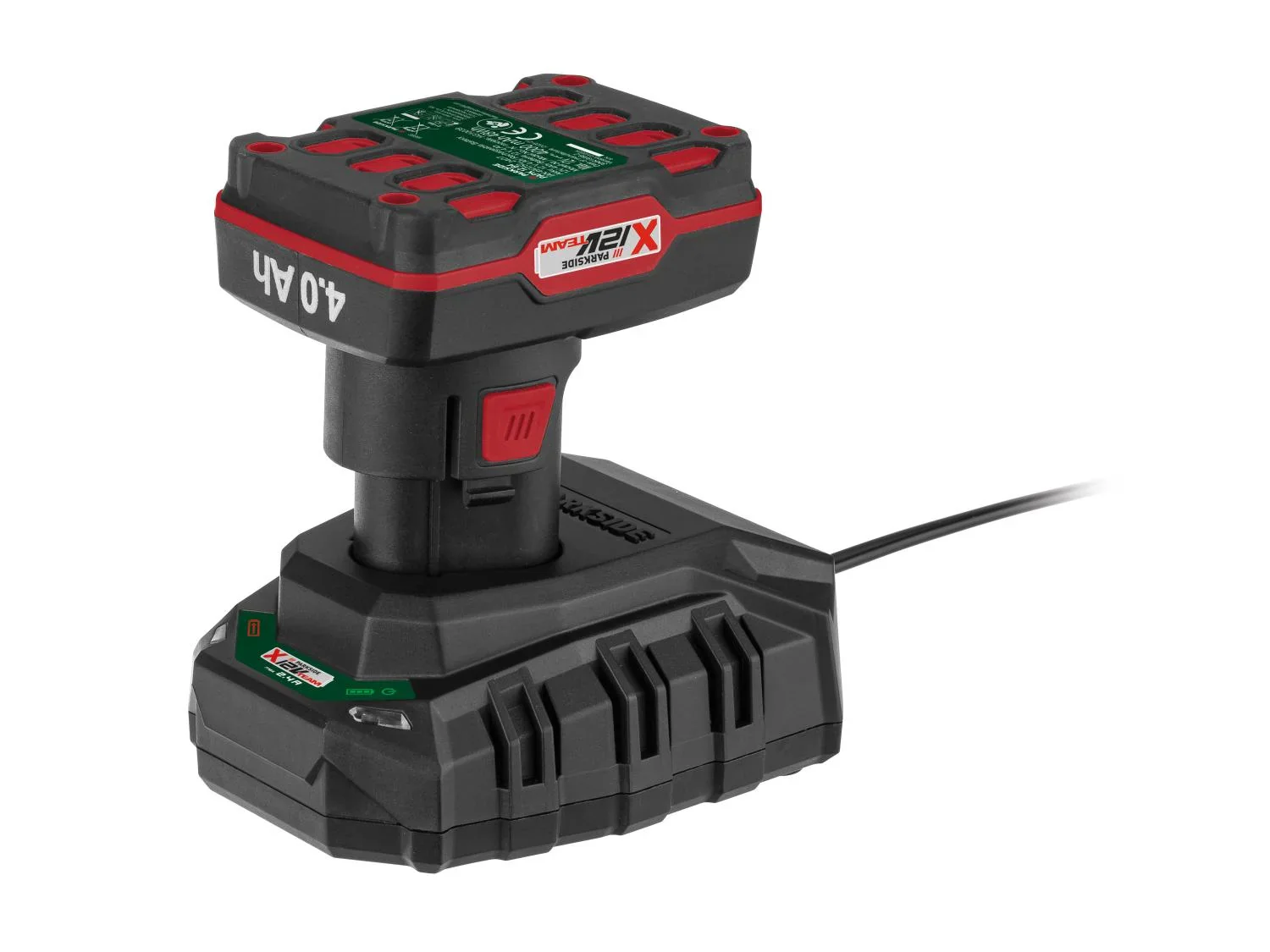 PARKSIDE 2 batteries + Chargeur, 2 et 4 Ah, 12 V
