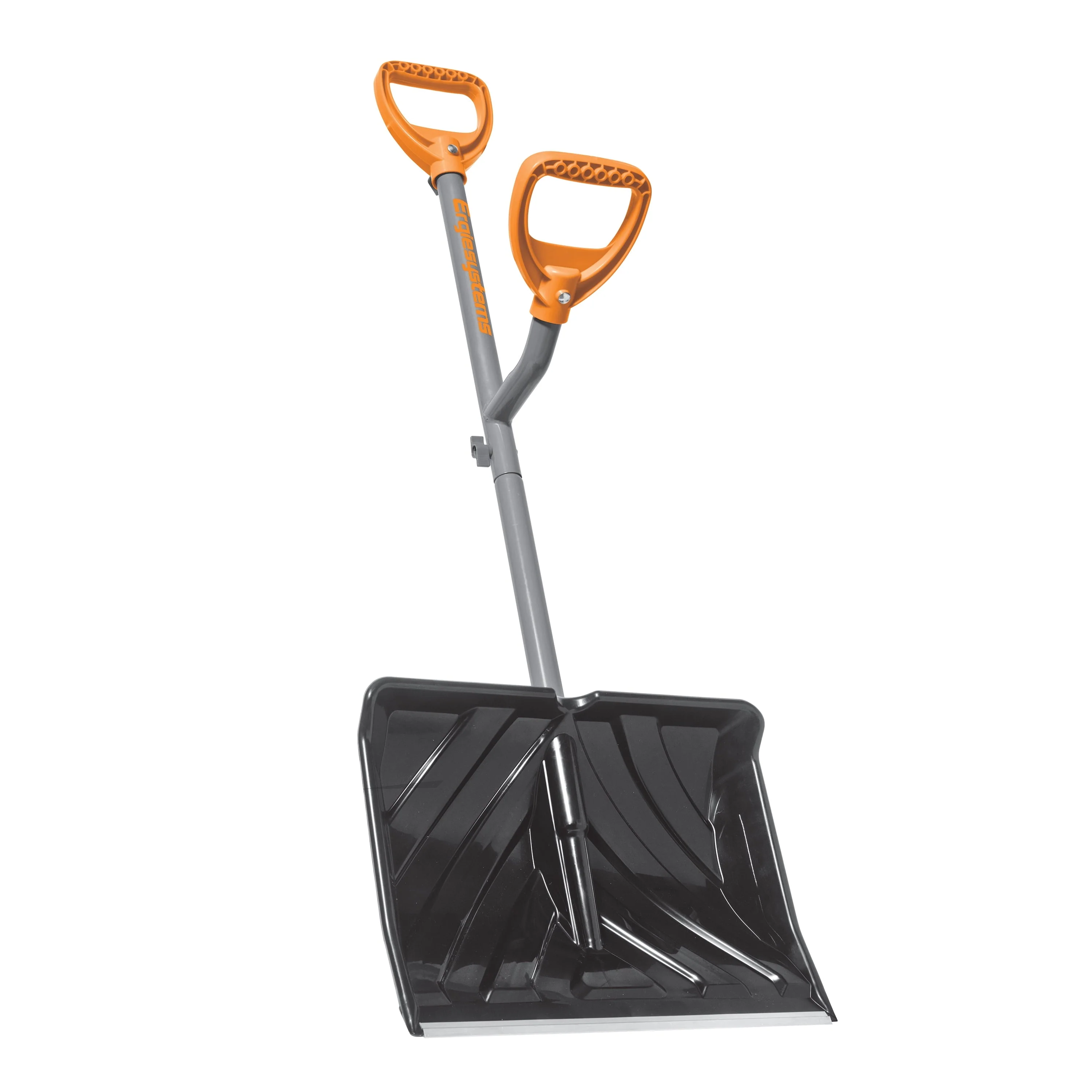 Ergie Systems 18" Impact Resistant Snow Shovel, 34 5" Steel Shaft