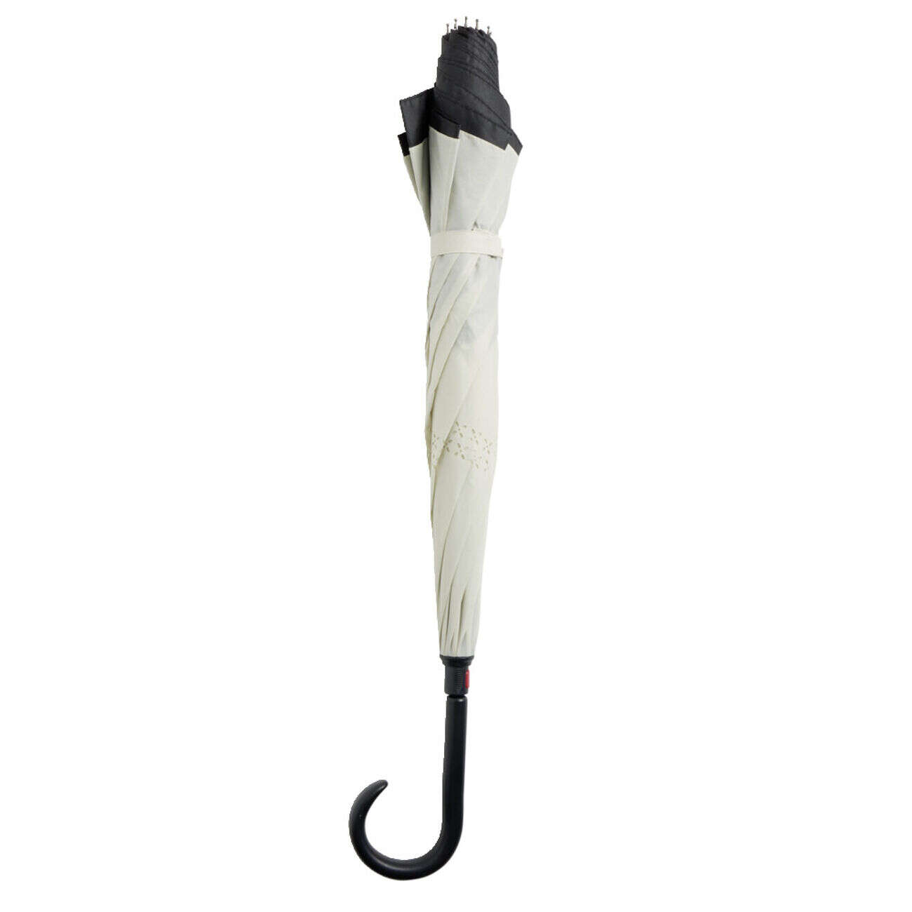 Parapluie inversé uni noir et blanc L87cm