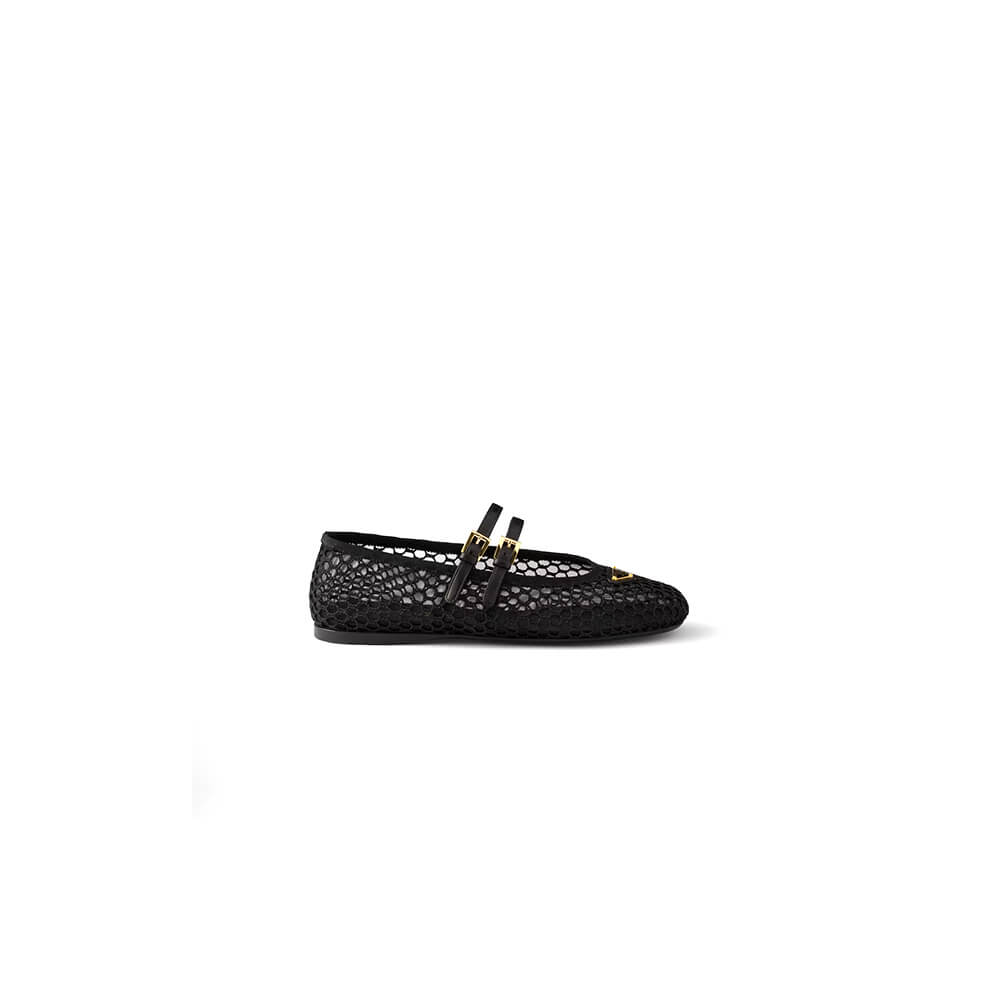 PRADA Mesh fabric ballerinas