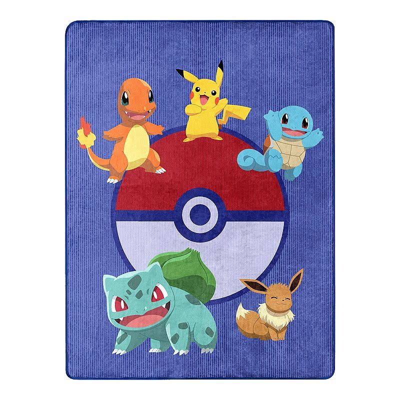 Pokemon Pikachu Kids Character Silky Soft Blanket Throw, 46