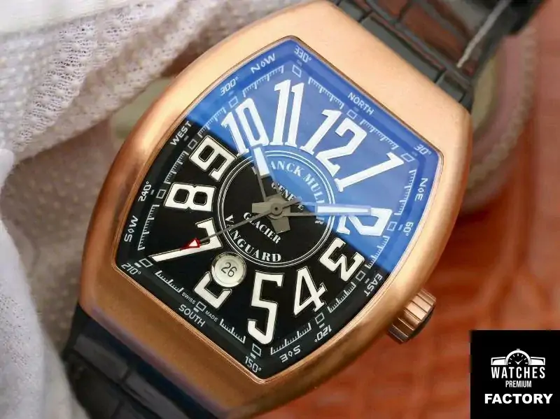Franck Muller Vanguard V45-02 18K Rose Gold Black Dial