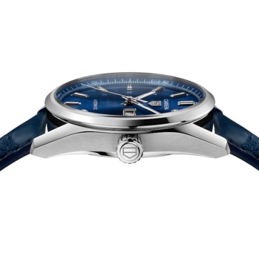Replica TAG Heuer Carrera Men Automatic Blue Alligator Watch