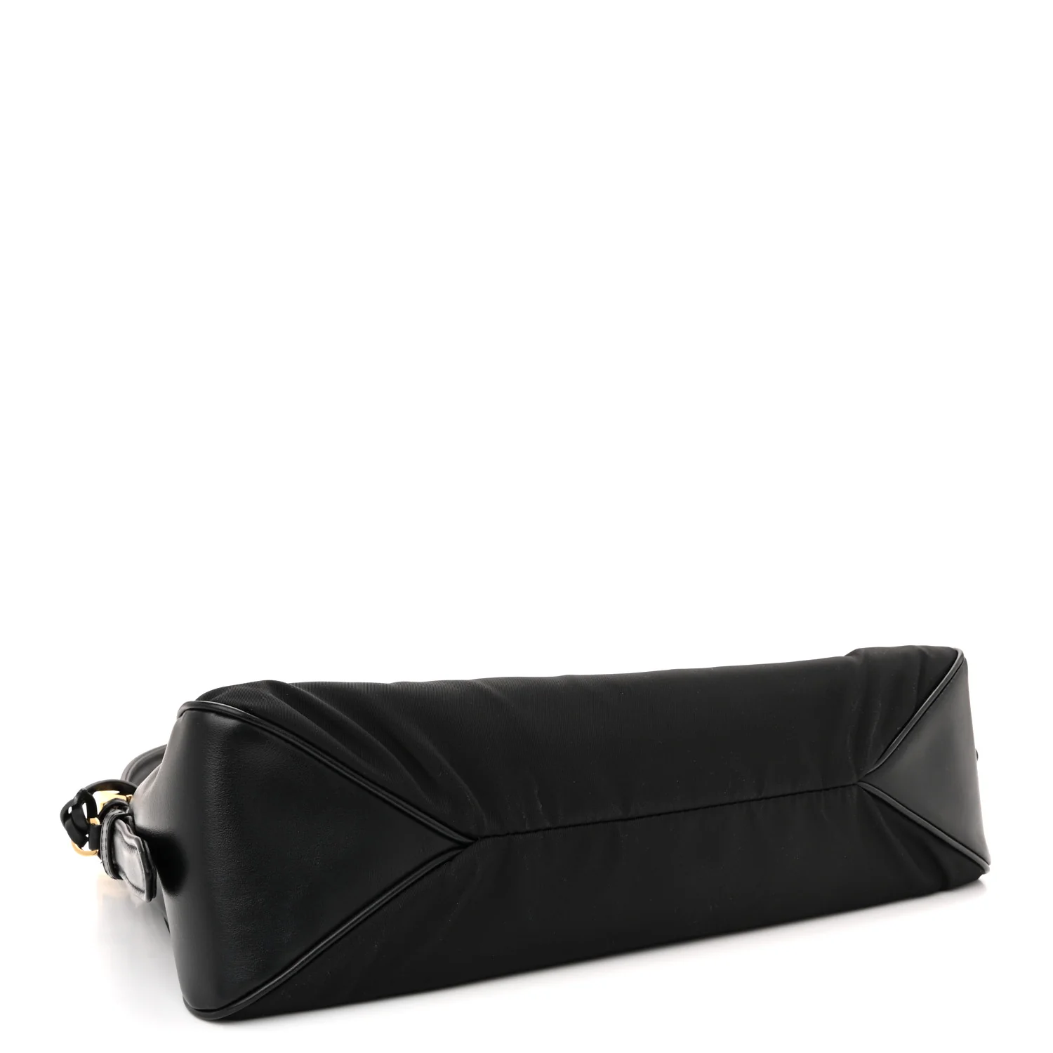 Re-Nylon Vitello Large Aimee Shoulder Bag Black