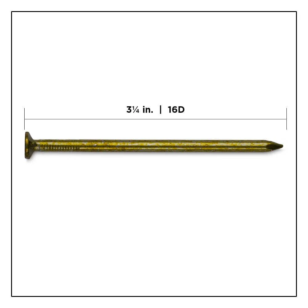 PRO-FIT 3-1/4 in. (16D) Vinyl Coated Sinker Framing Nails, 5 lb Box (310-Count)