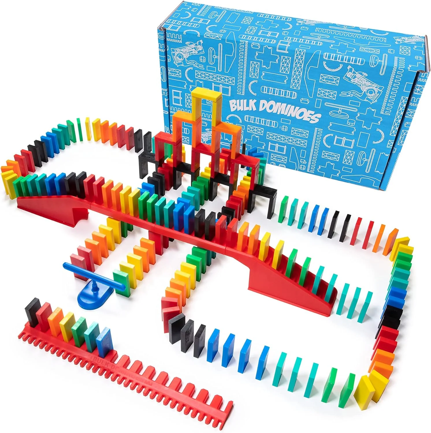 Kit | Dominoes Set, Small Toys, Family Games for Kids, Kids Toys and Games, Building, Toppling, Chain Reaction Sets (Master)